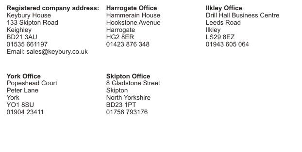 keybury keighley harrogate ilkley skipton york
